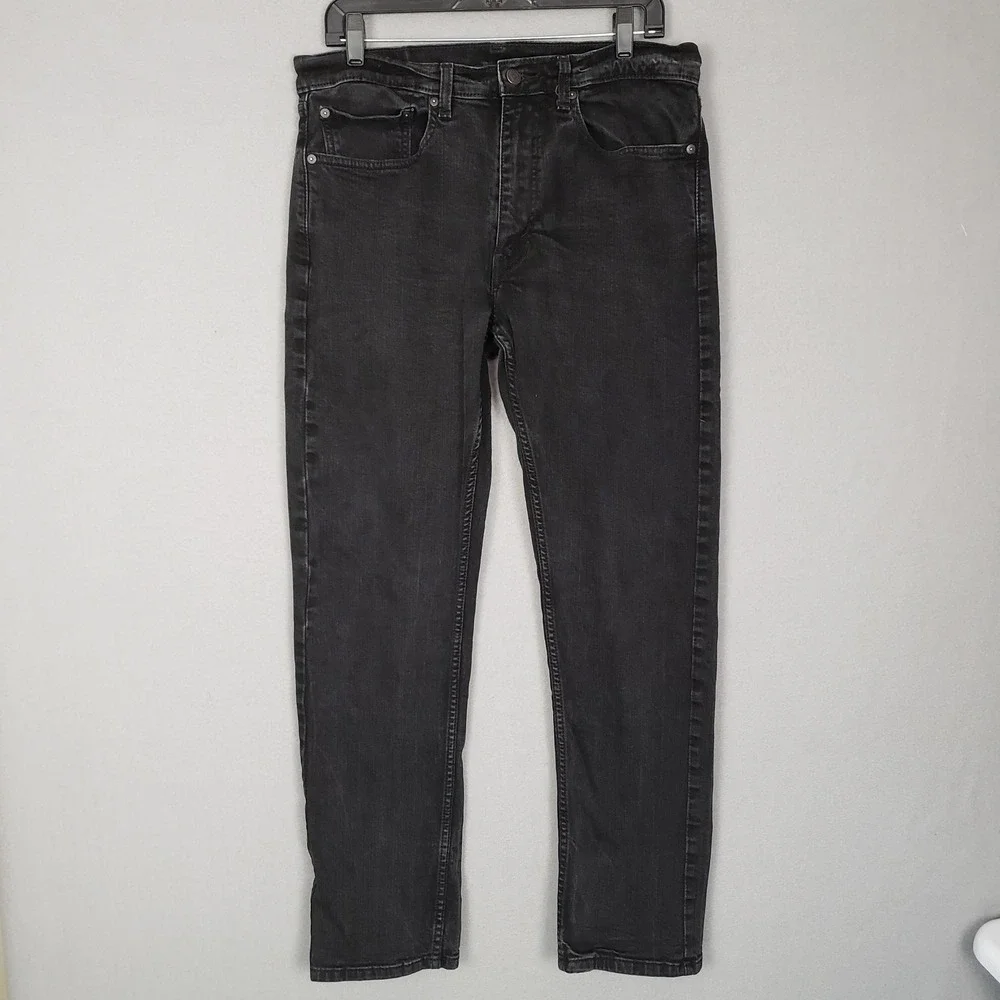 Levi's Men's‎ Size 34x32 Skinny Jeans Black Denim Stretchy Emo Grunge Punk Alt